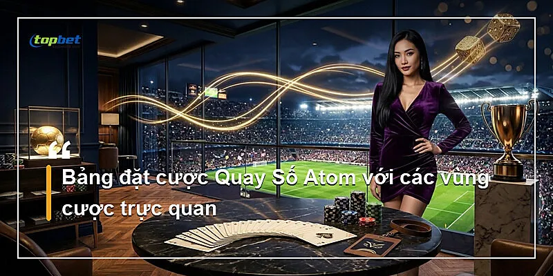 Quay Số Atom Topbet – Xổ Số RNG Phong Cách Sci-Fi 1 Bảng đặt cược Quay Số Atom với các vùng cược trực quan