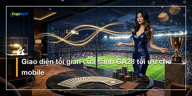 Đá Gà GA28 Topbet – Giao Diện Tối Giản Cho Mobile 1 Giao diện tối giản của sảnh GA28 tối ưu cho mobile