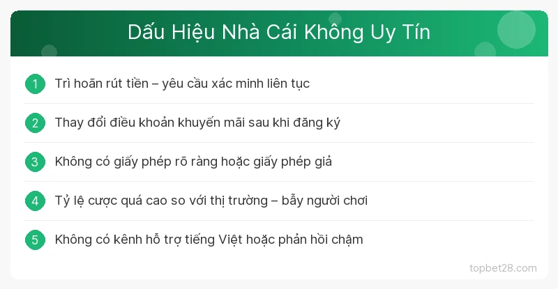 Nhà Cái Uy Tín 2026 – Tiêu Chí Đánh Giá Và Cách Lựa Chọn An Toàn 2 Dấu Hiệu Nhà Cái Không Uy Tín TopBet